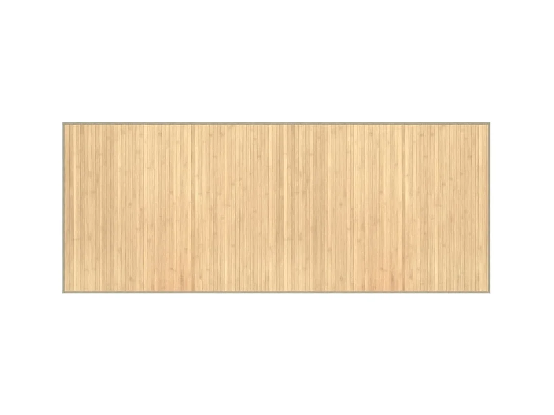Tappeto rettangolare in bambù naturale chiaro 80x200 cm