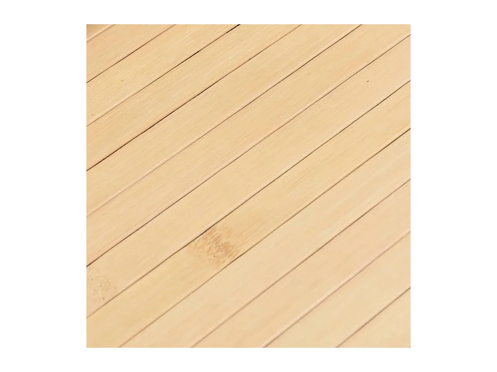 Tappeto rettangolare in bambù naturale chiaro 80x200 cm