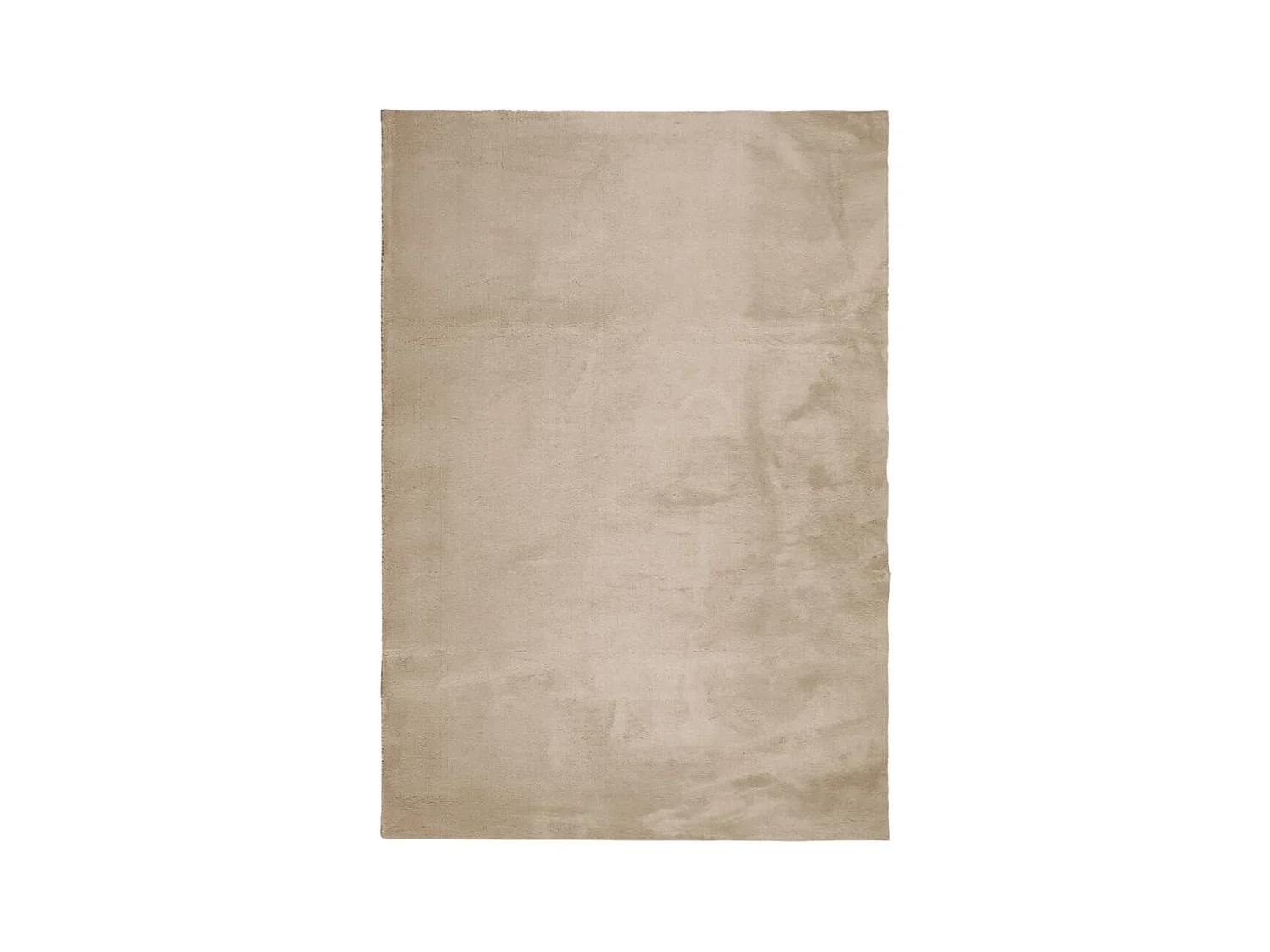 Alfombra de pelo corto HUARTE suave y lavable, color arena, 140x200 cm