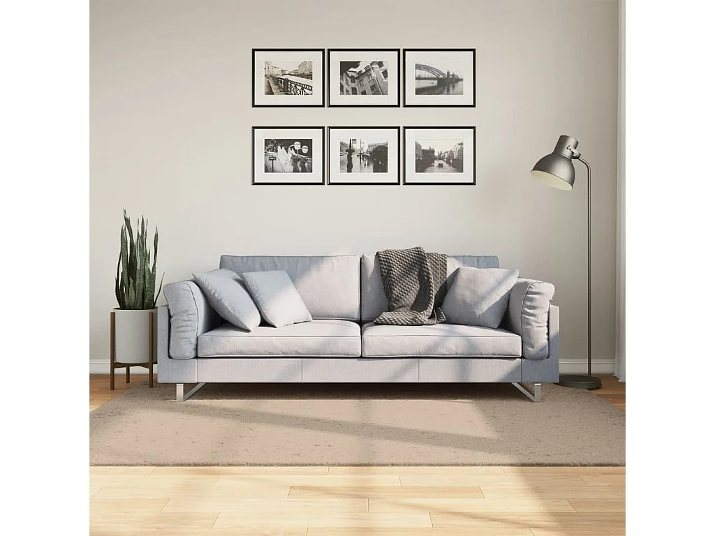 Tappeto a pelo corto morbido e lavabile HUARTE, sabbia, 140x200 cm