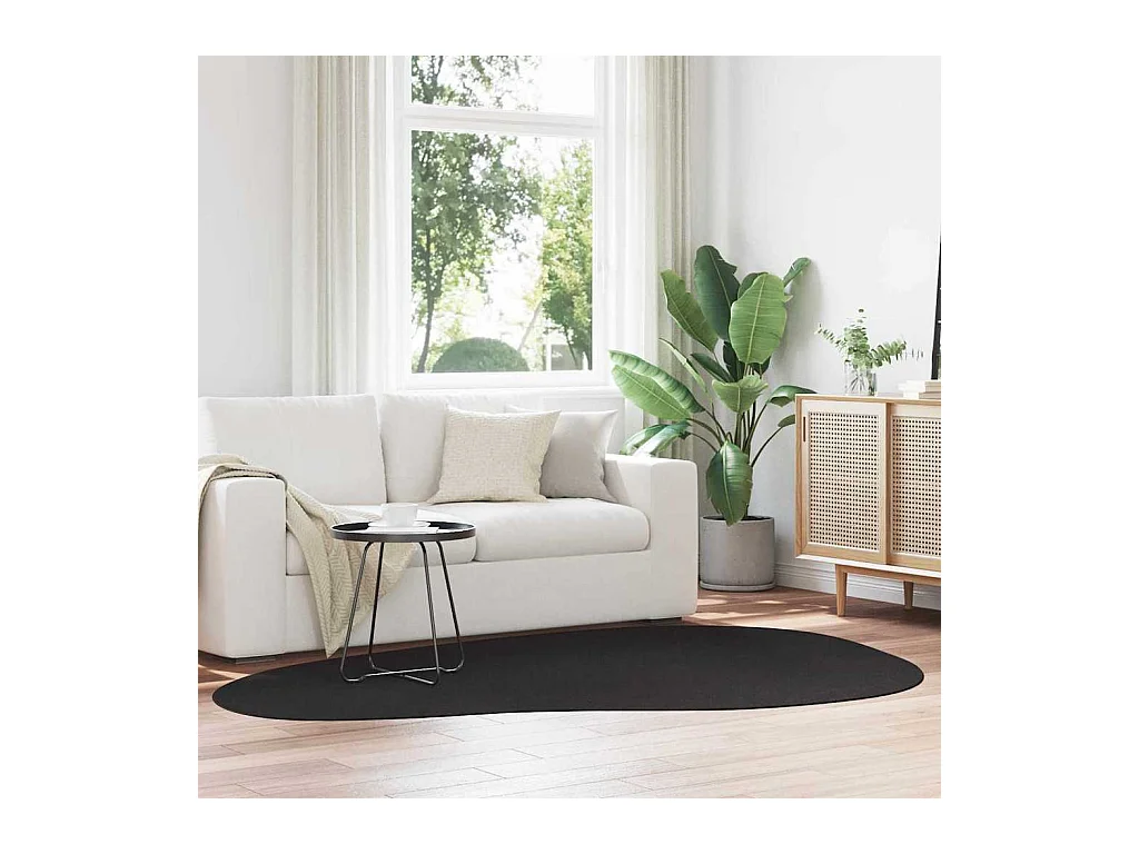Tapis Noir 160 x 230 cm Polyester