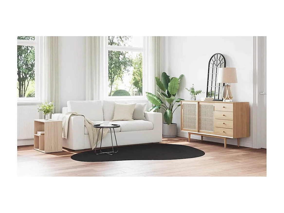 Tapis Noir 160 x 230 cm Polyester