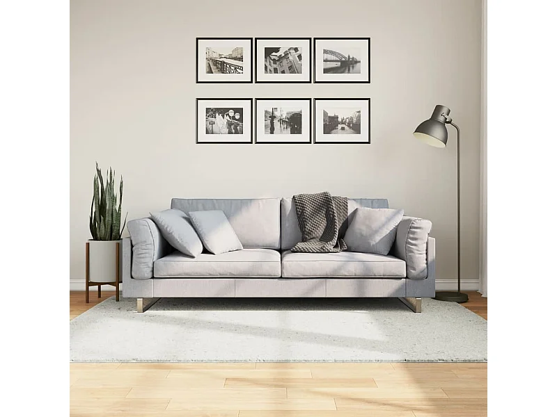 OVIEDO kortpolig crèmekleurig vloerkleed 140x200 cm