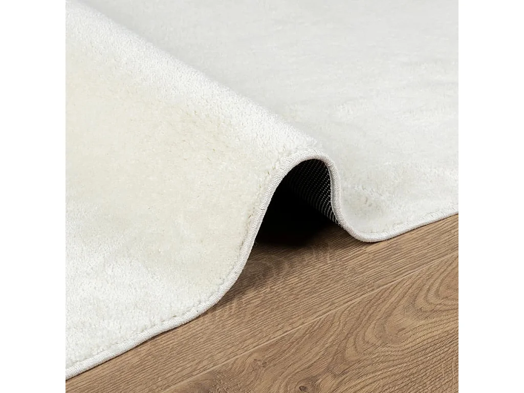 OVIEDO kortpolig crèmekleurig vloerkleed 140x200 cm