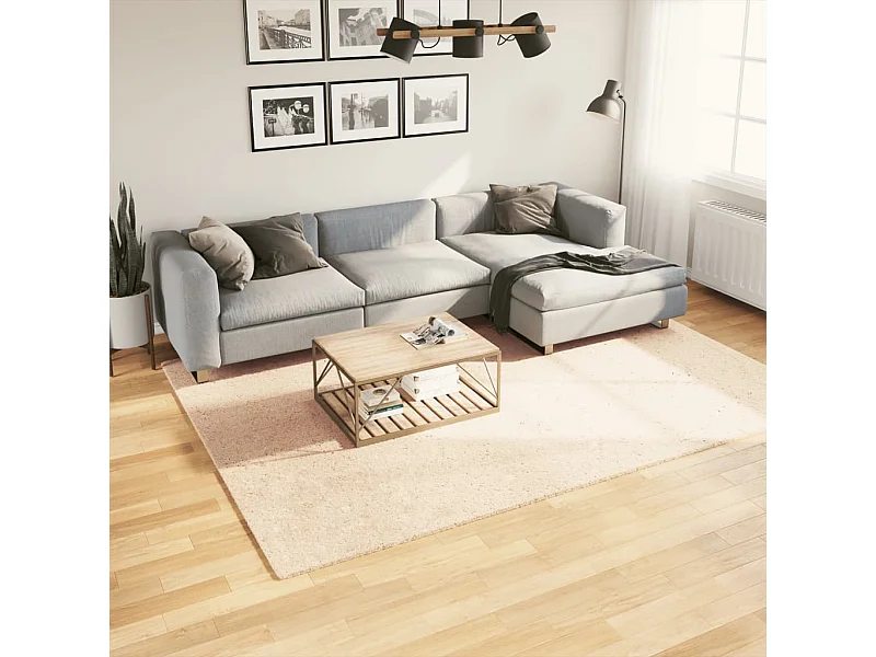 Tapis HUARTE à poils courts doux et lavable beige 200x280 cm