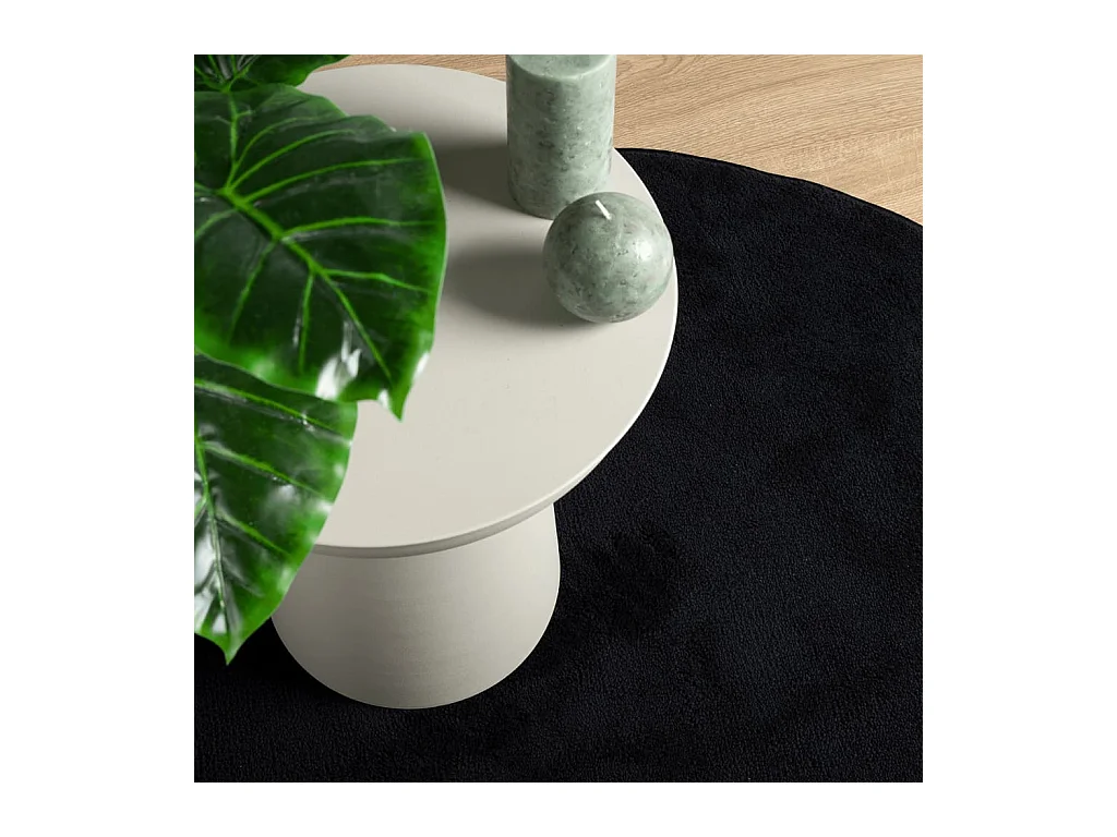 Tappeto a pelo corto OVIEDO nero Ø 160 cm