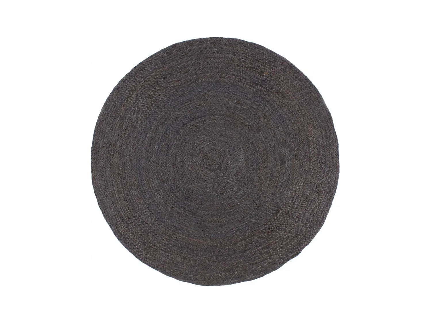 Tapis fait à la main Jute Rond 210 cm Gris foncé