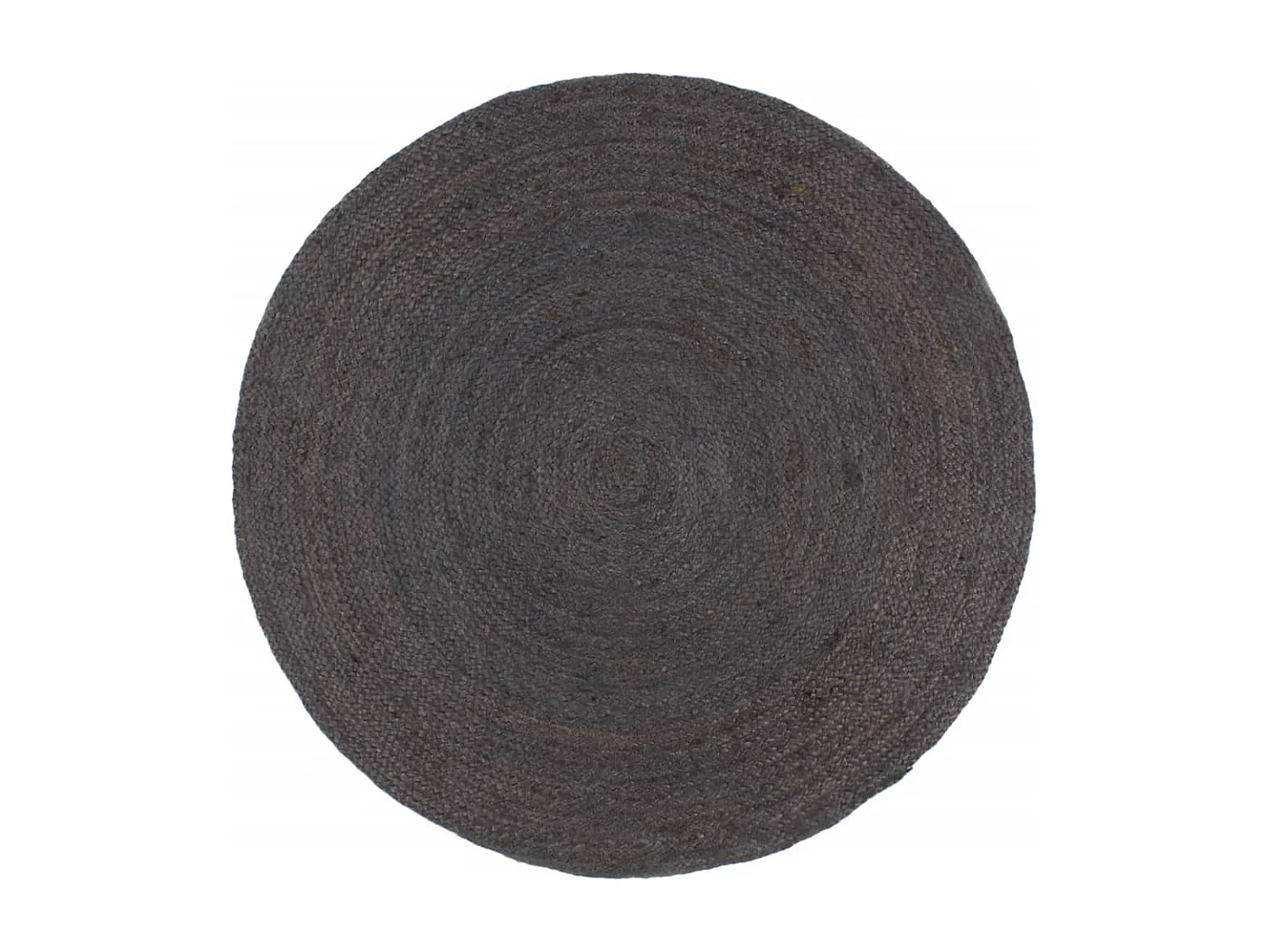 Tapis fait à la main Jute Rond 210 cm Gris foncé