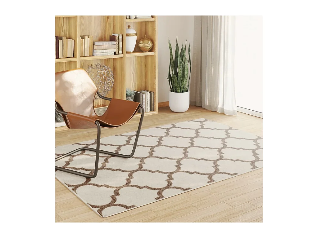 Binnen- en buitenvloerkleed met korte pool 160x230cm antislip