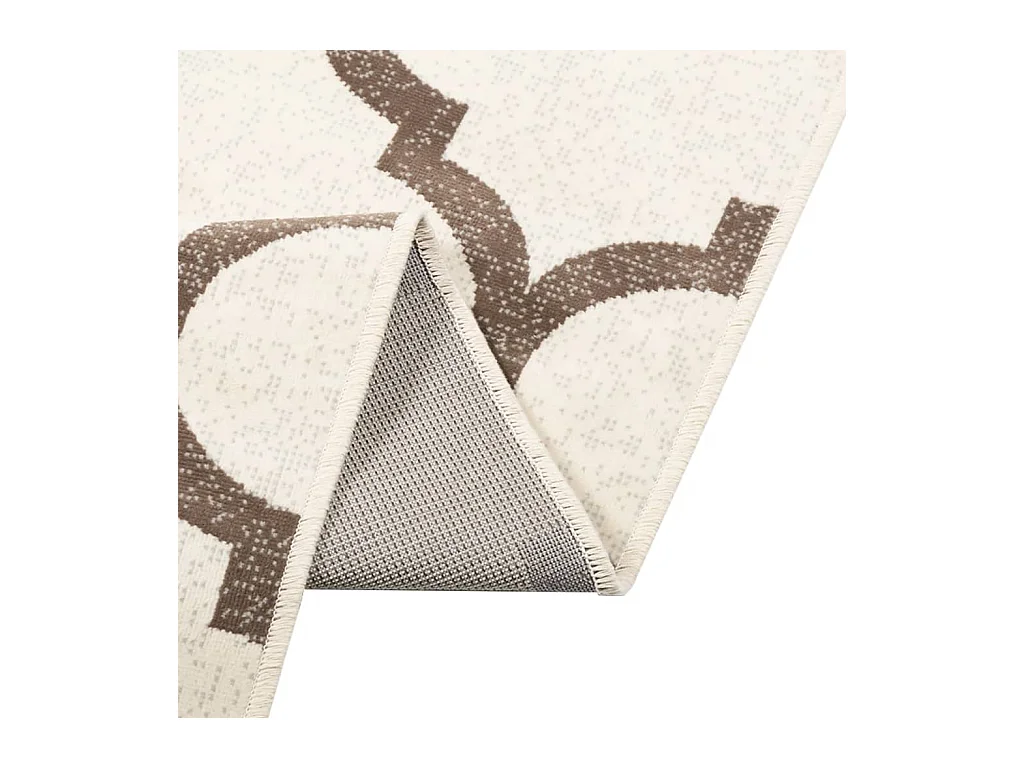 Binnen- en buitenvloerkleed met korte pool 160x230cm antislip