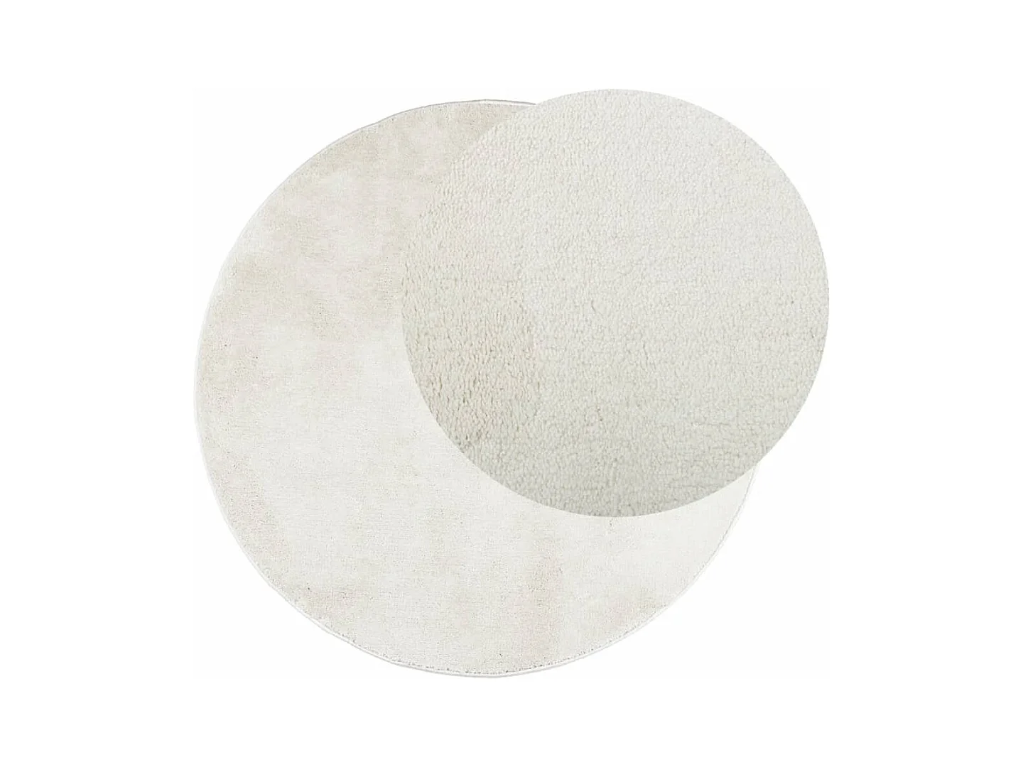 Tapis OVIEDO à poils courts crème Ø 200 cm