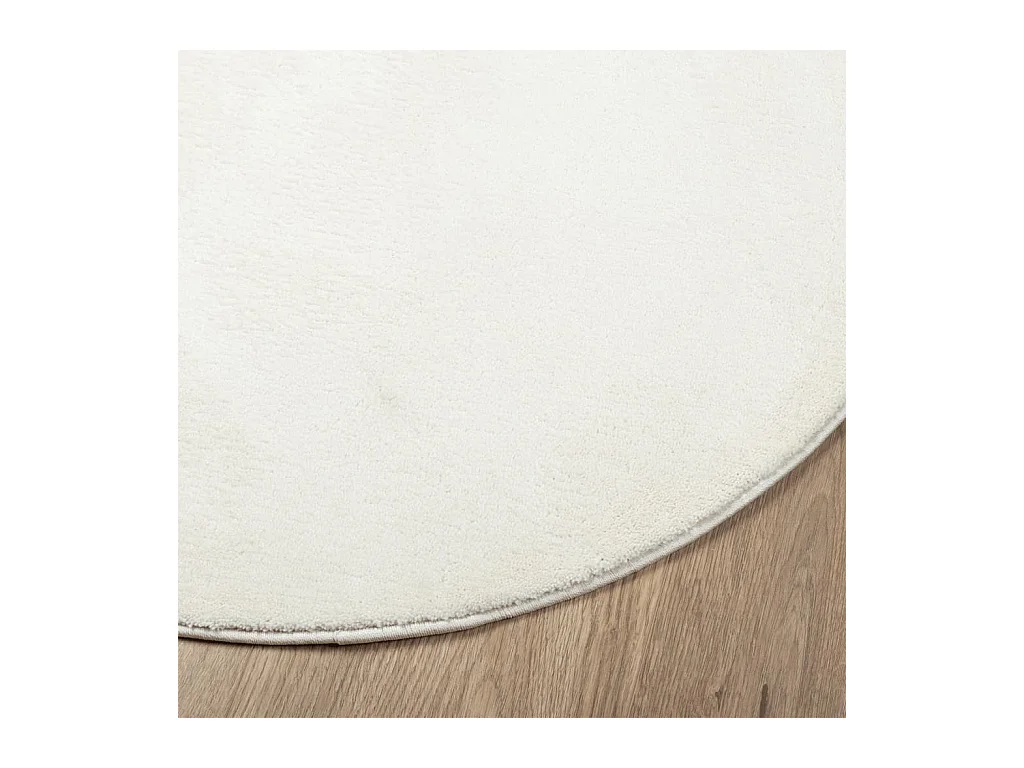 Tapis OVIEDO à poils courts crème Ø 200 cm