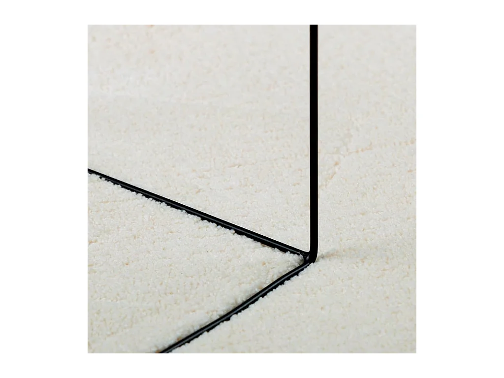 Tapis OVIEDO à poils courts crème Ø 200 cm