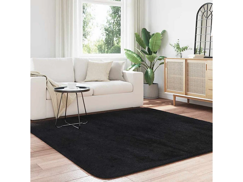 Tappeto NAVARRA nero shaggy 200x200 cm poliestere