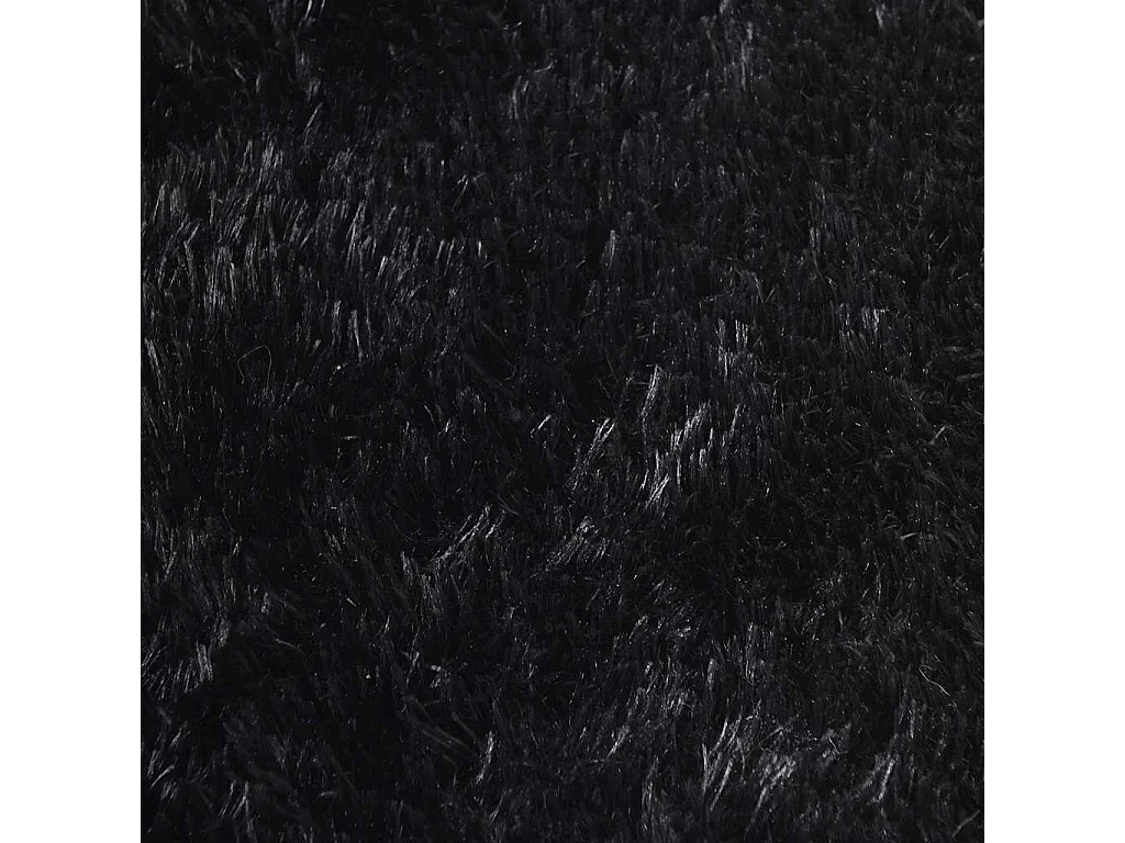 Tapis shaggy à poils longs NAVARRA noir 200x200 cm polyester