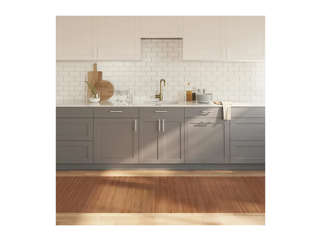 Tapis rectangulaire marron 100x300 cm bambou