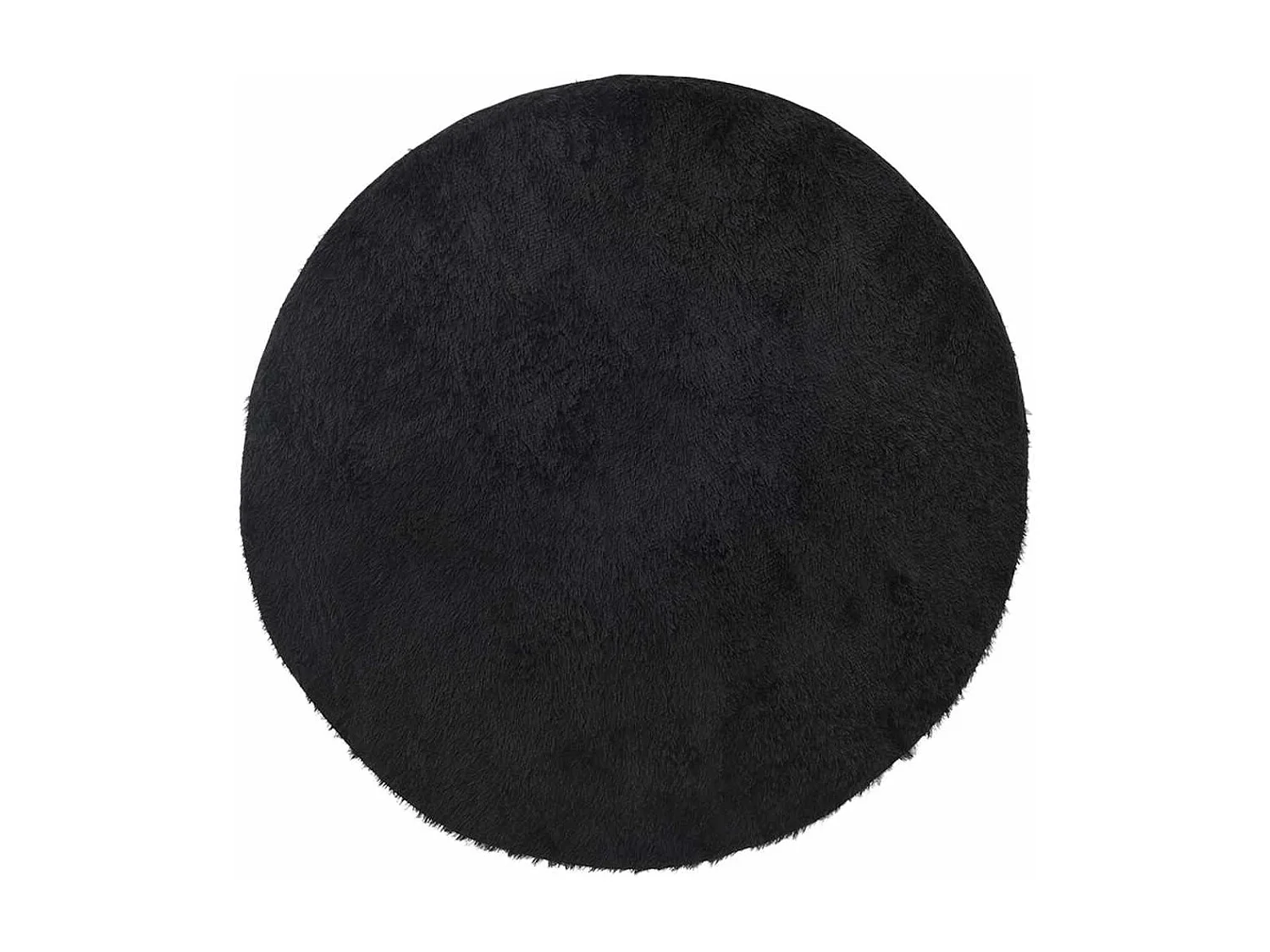 Alfombra de pelo largo negra NAVARRA 120x120 cm poliéster