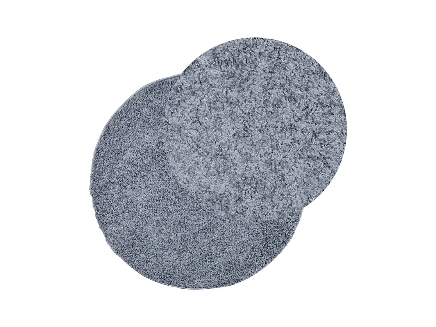 Alfombra peluda PAMPLONA, pelo largo, azul moderno, Ø 100 cm