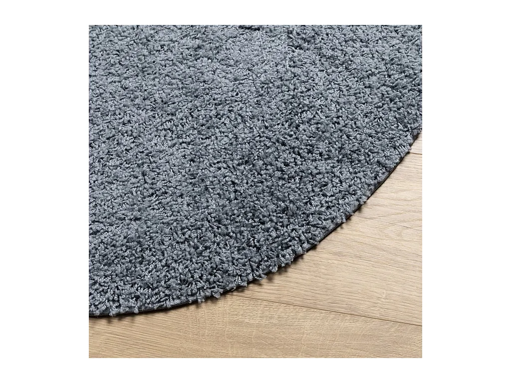 Alfombra peluda PAMPLONA, pelo largo, azul moderno, Ø 100 cm