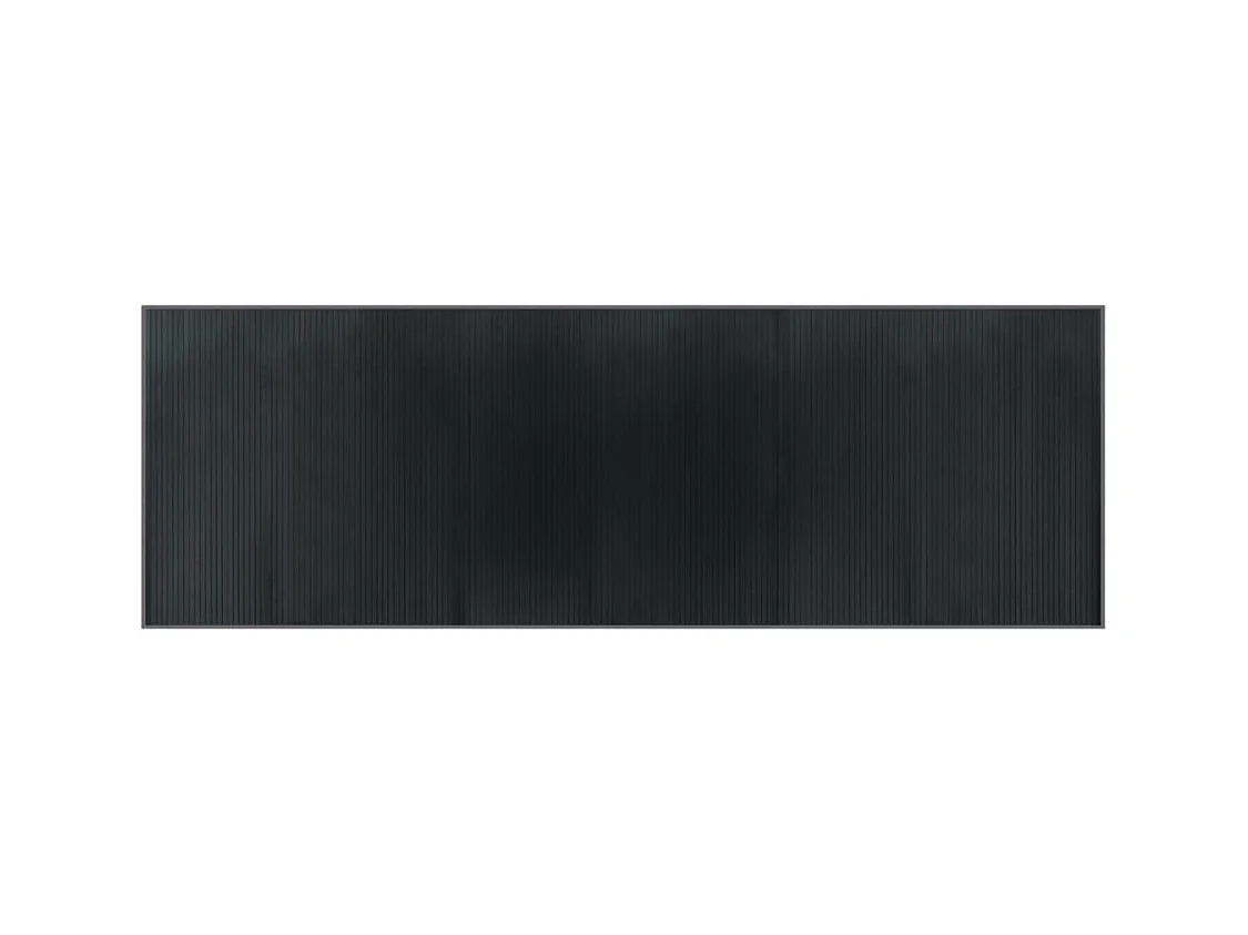 Rechthoekig grijs tapijt 100x300 cm bamboe