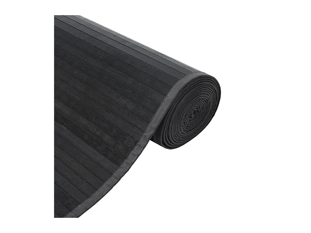 Rechthoekig grijs tapijt 100x300 cm bamboe