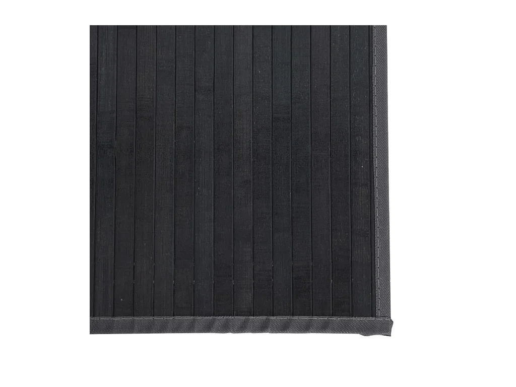 Rechthoekig grijs tapijt 100x300 cm bamboe