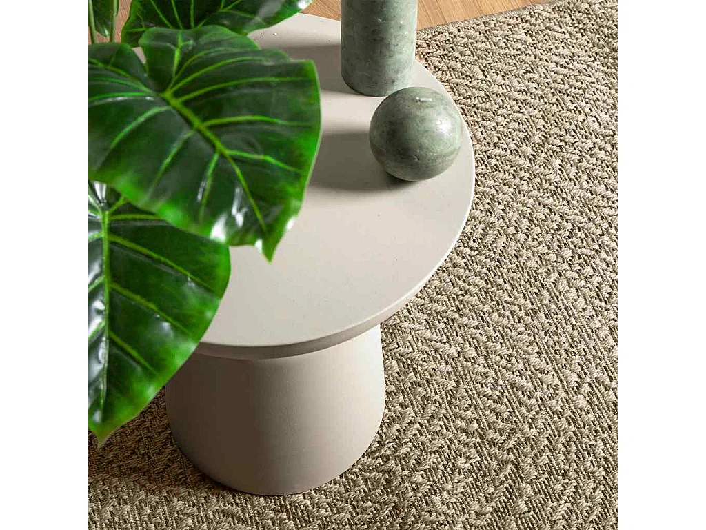 Tapis ZIZUR beige 80x250 cm aspect de jute intérieur extérieur