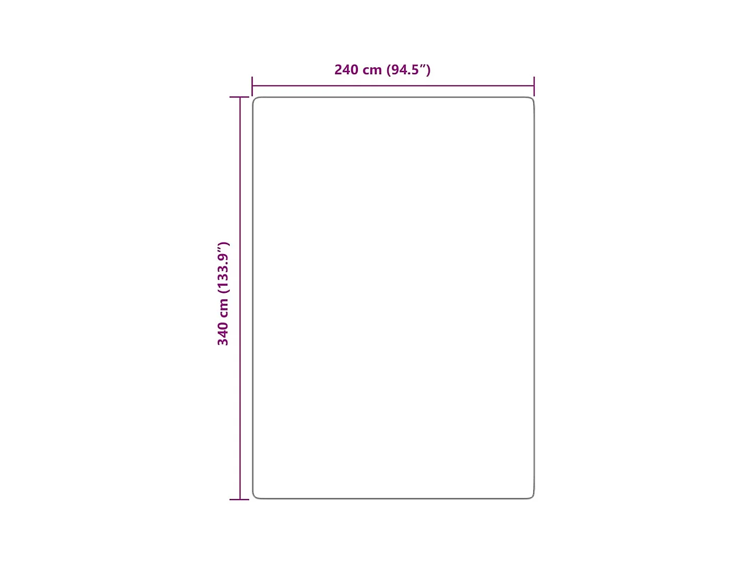 Tappeto Shaggy NAVARRA Rosa Cipria 240x340 cm