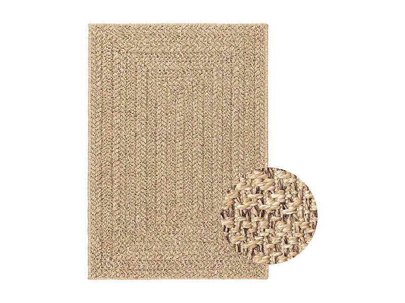 Tapis ZIZUR beige 120x170 cm aspect de jute intérieur extérieur