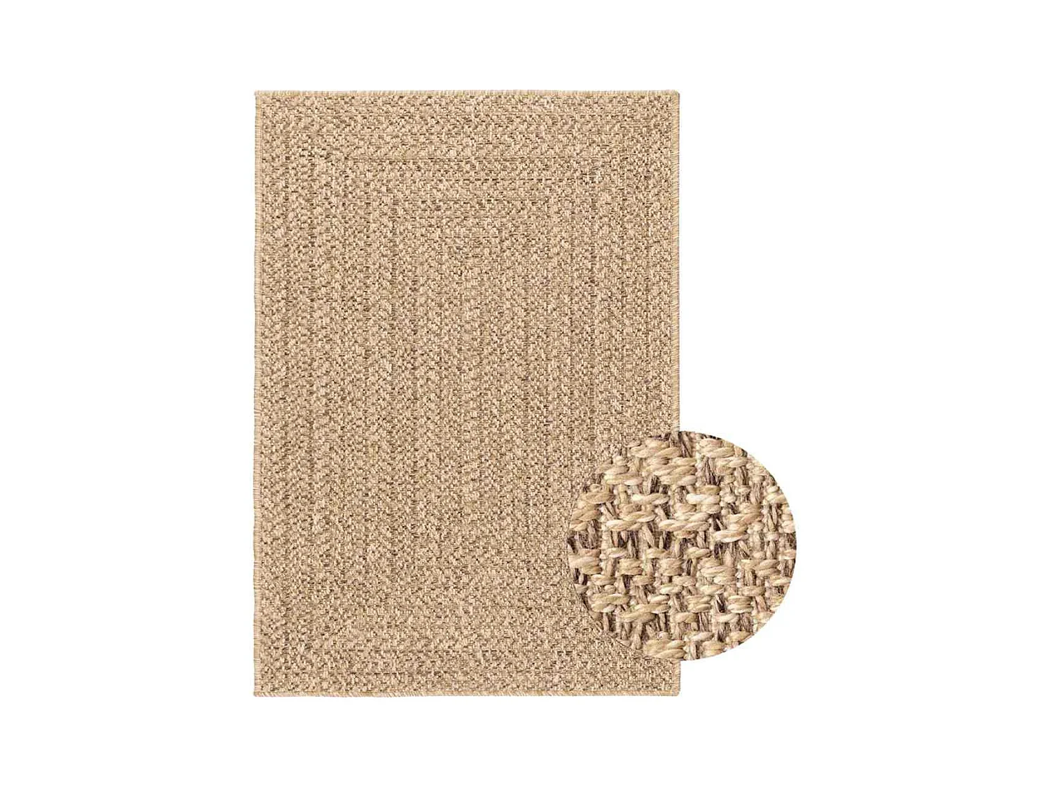 Tapis ZIZUR beige 120x170 cm aspect de jute intérieur extérieur