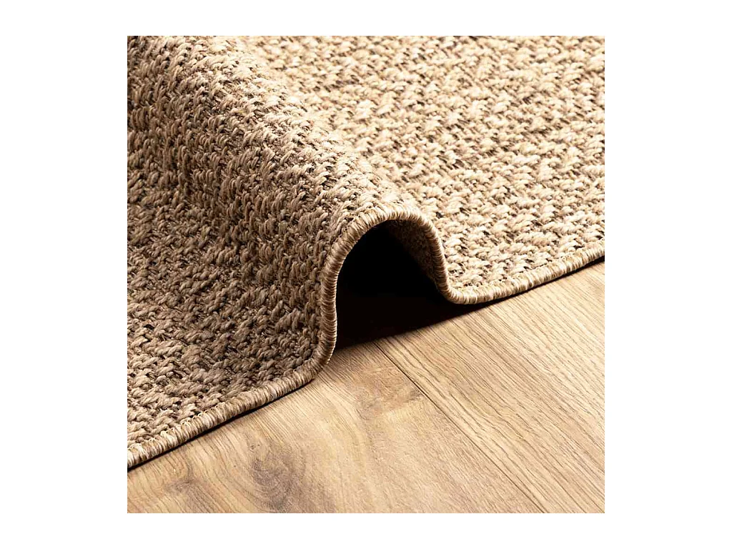 ZIZUR tappeto beige 120x170 cm effetto iuta per interni ed esterni