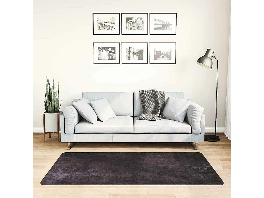 Alfombra antideslizante lavable 80x150 cm Antracita