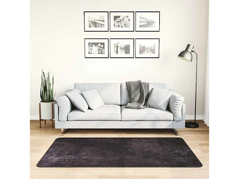 Waschbarer Antirutschteppich 80x150 cm Anthrazit