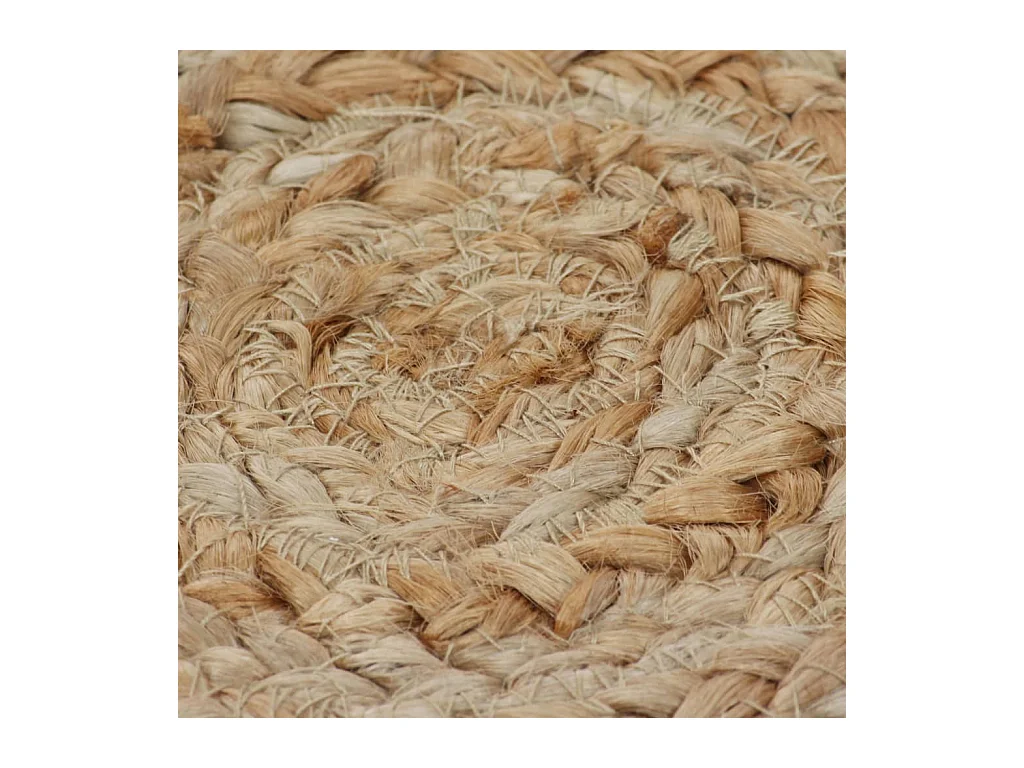 Jute gevlochten design vloerkleed 180 cm rond