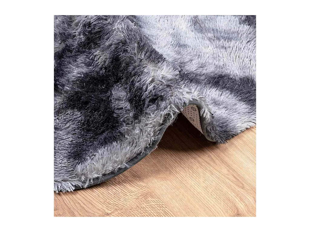 NAVARRA Shaggy Vloerkleed Donkergrijs 240x240 cm