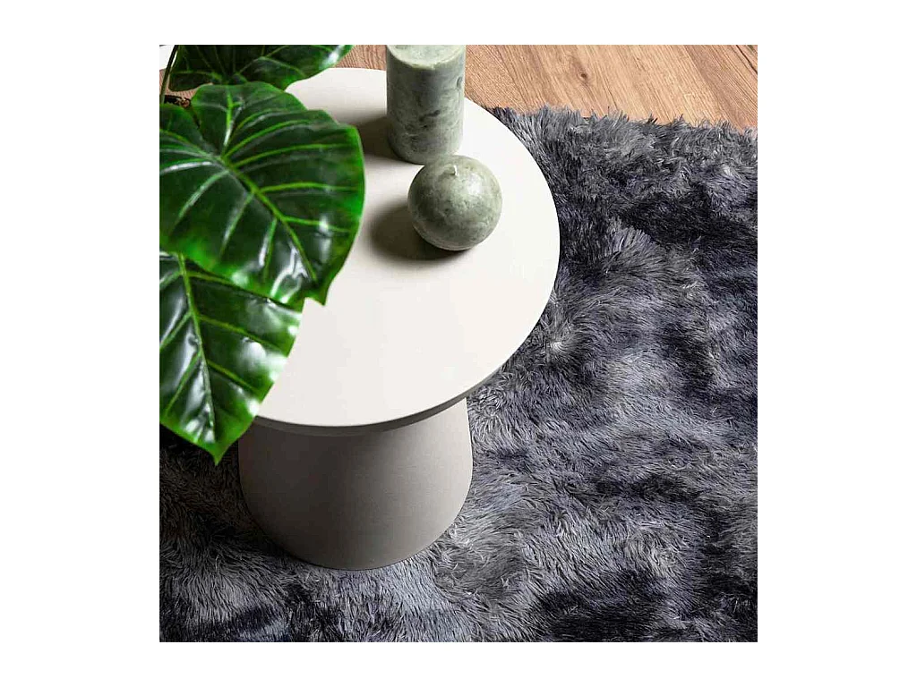 NAVARRA Shaggy Vloerkleed Donkergrijs 240x240 cm