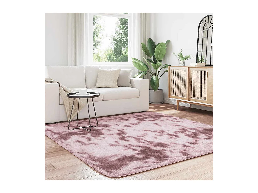 Tappeto Shaggy NAVARRA Rosa Cipria 200x200 cm