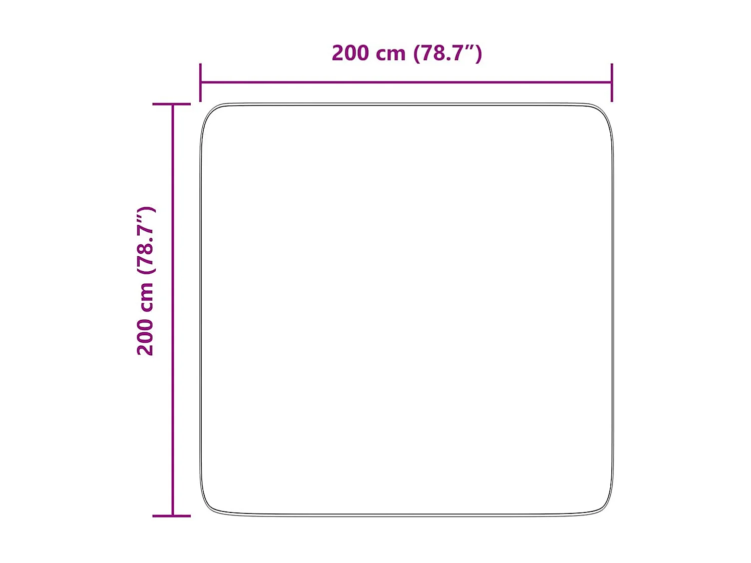 Tapis Shaggy à poils longs NAVARRA rose poudré 200x200 cm