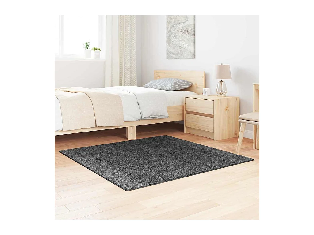 Tapis Gris foncé 120 x 120 cm Polypropylène