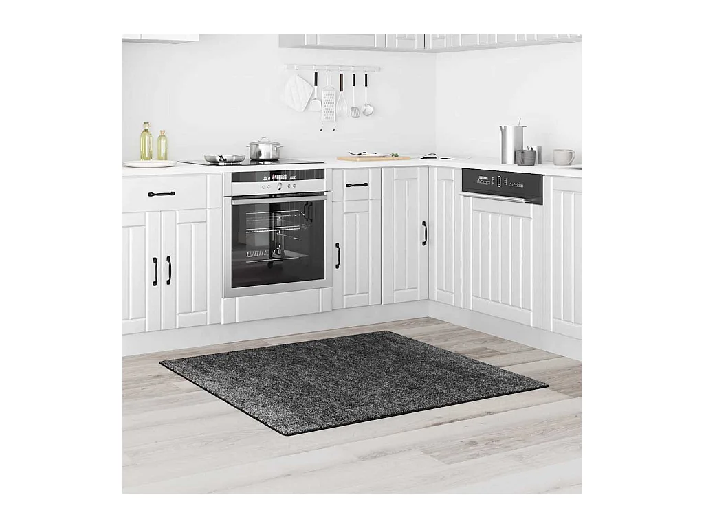 Tapis Gris foncé 120 x 120 cm Polypropylène