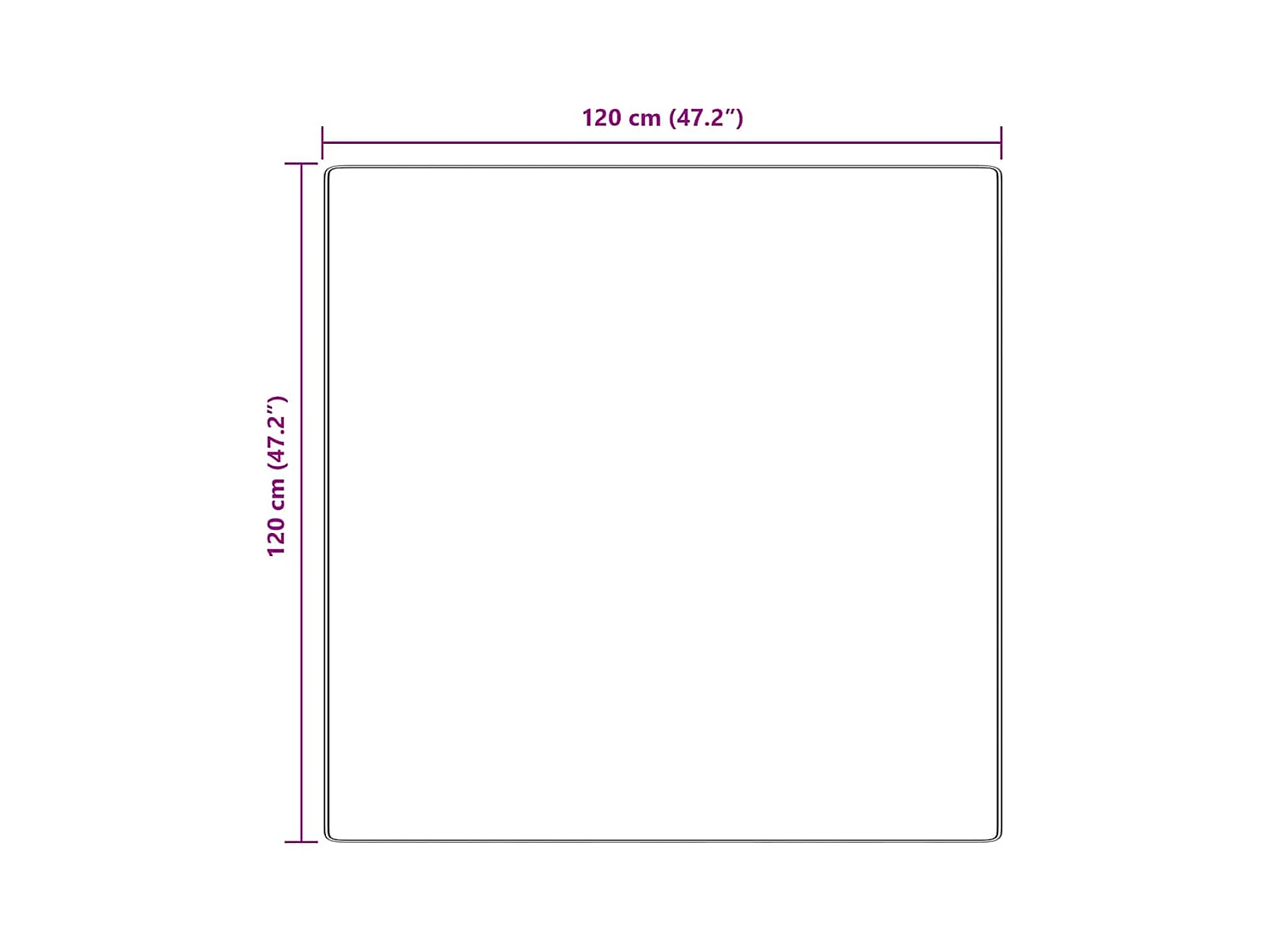 Tapis Gris foncé 120 x 120 cm Polypropylène