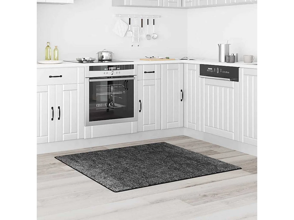 Tapis Gris foncé 120 x 120 cm Polypropylène