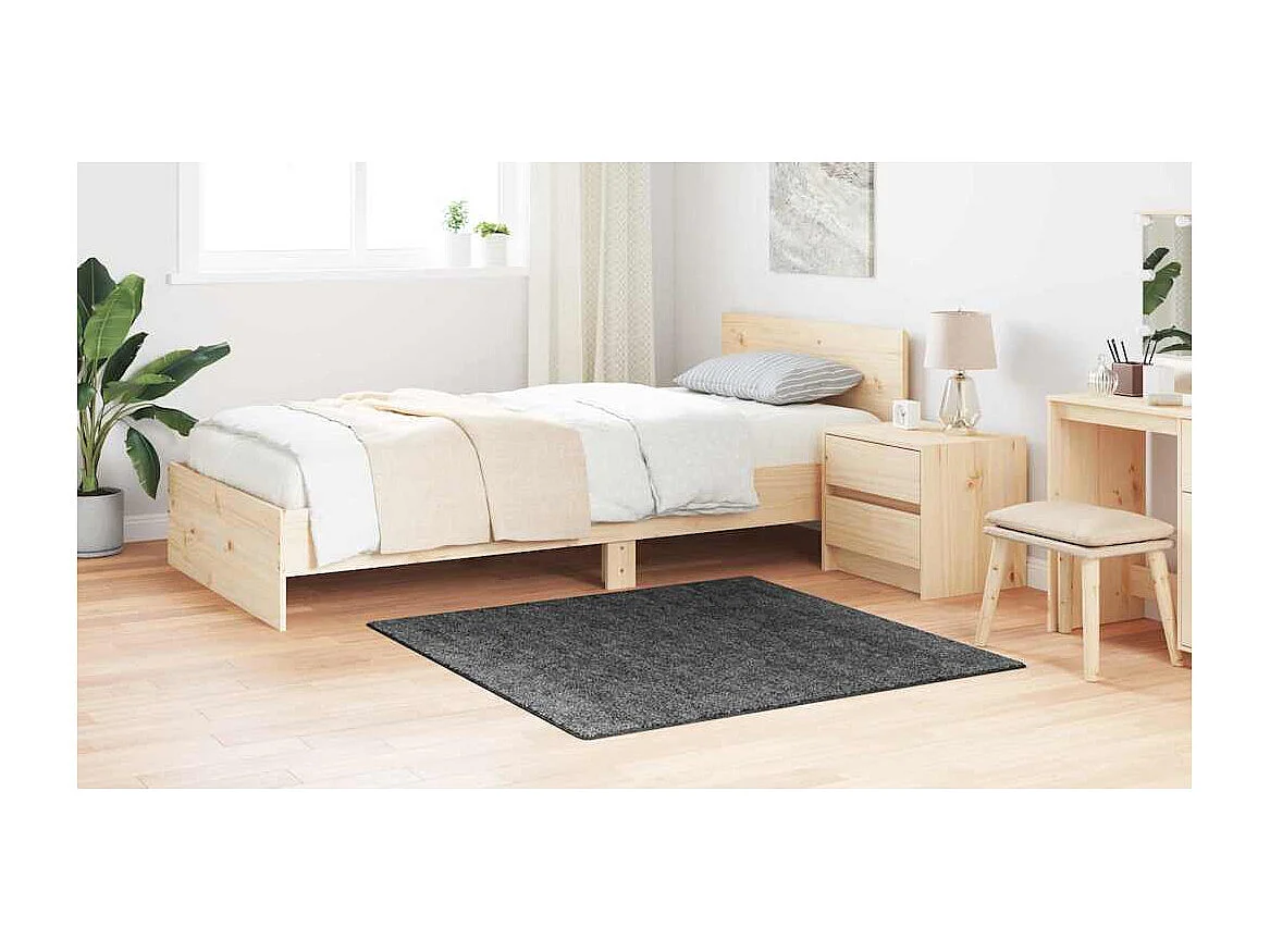 Tapis Gris foncé 120 x 120 cm Polypropylène