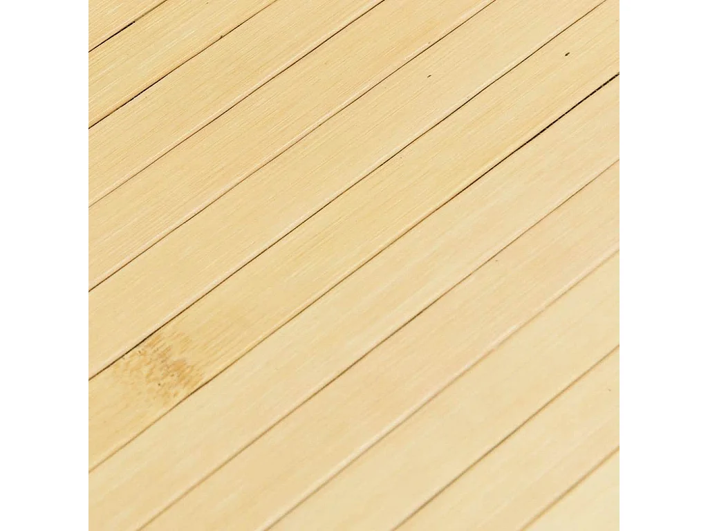 Tappeto rotondo naturale chiaro 60 cm in bambù