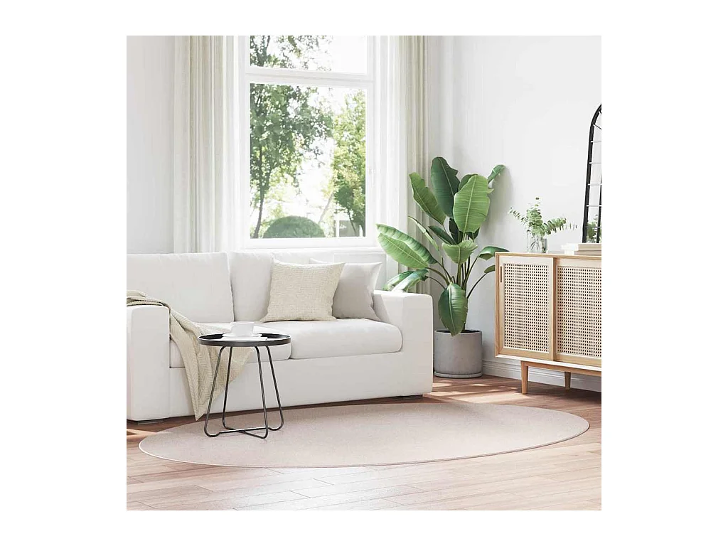 Zandkleurig vloerkleed 160 x 230 cm Polyester