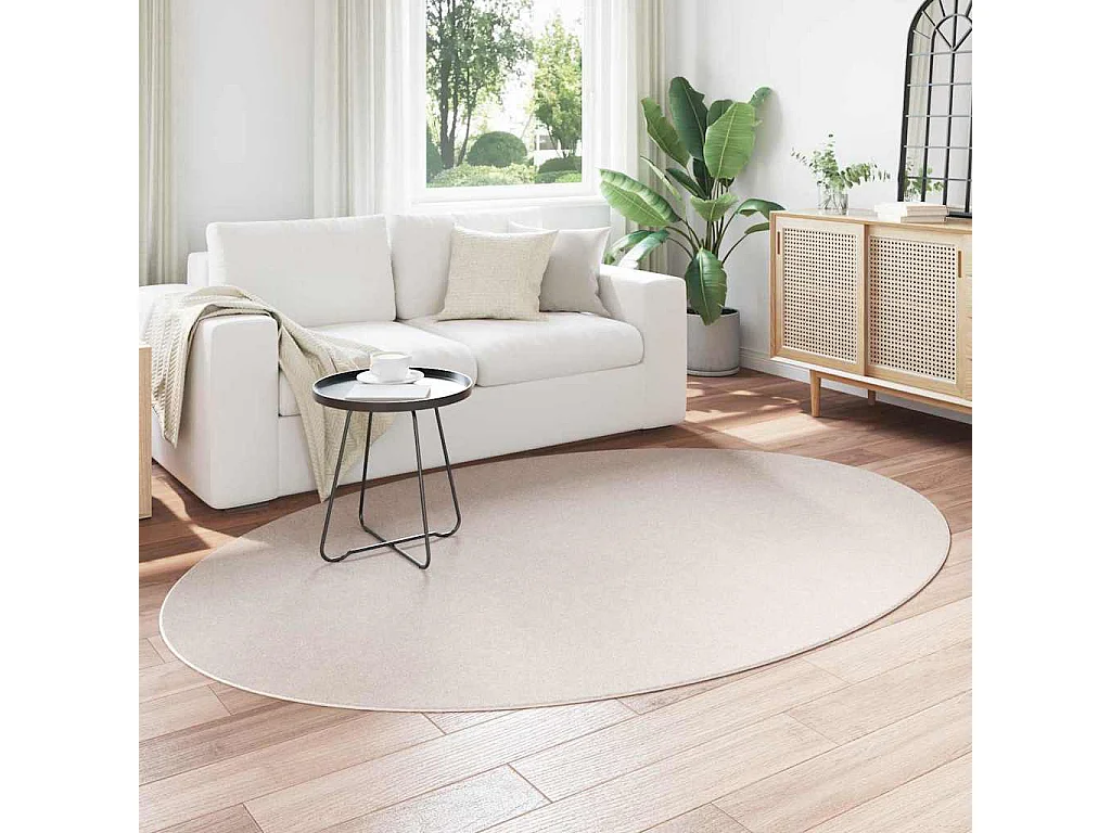 Zandkleurig vloerkleed 160 x 230 cm Polyester