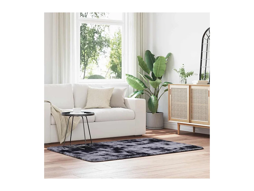 Alfombra peluda NAVARRA gris oscuro 120x170 cm