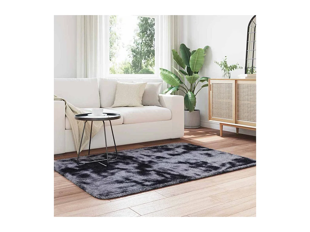 Alfombra peluda NAVARRA gris oscuro 120x170 cm