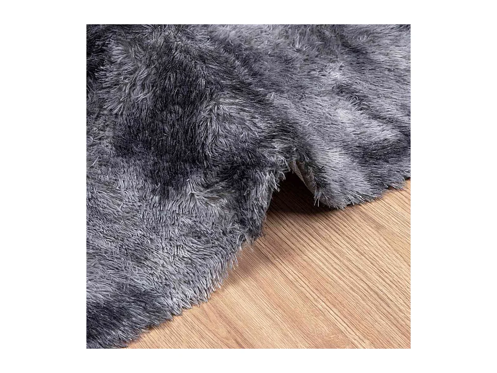 Alfombra peluda NAVARRA gris oscuro 120x170 cm