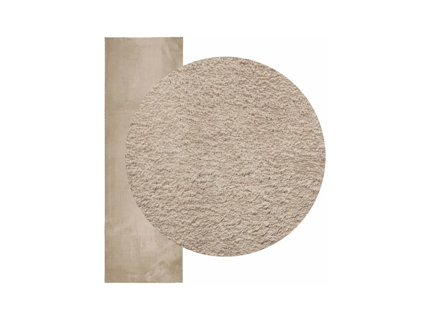 Tappeto HUARTE morbido e lavabile a pelo corto, sabbia, 80x250 cm